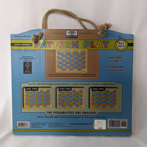 Innovative Kids Pattern Play Wooden Puzzles: Razzle Dazzle 28 Pc All Ages  NEW - Picture 6 of 11